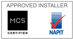 MCS & NAPIT approved installer logo for Absolute Solar